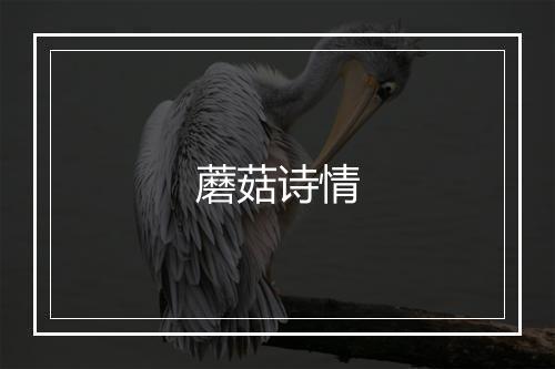 蘑菇诗情