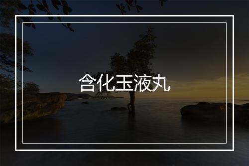 含化玉液丸