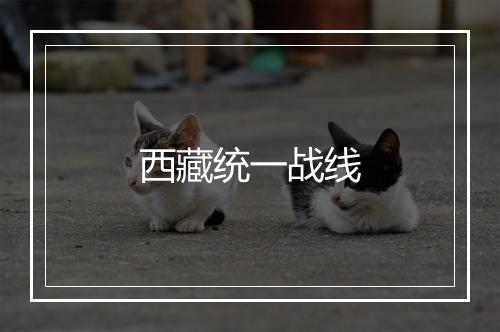 西藏统一战线