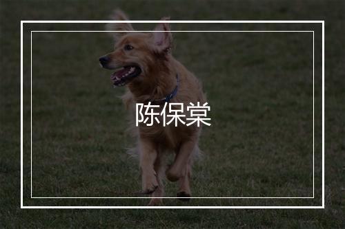 陈保棠