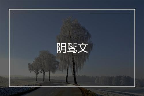 阴骘文