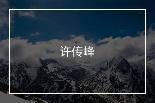 许传峰