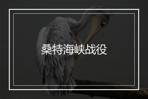 桑特海峡战役