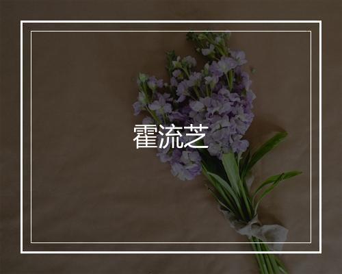 霍流芝