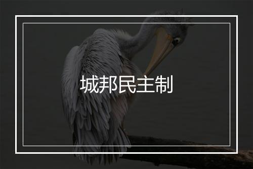 城邦民主制