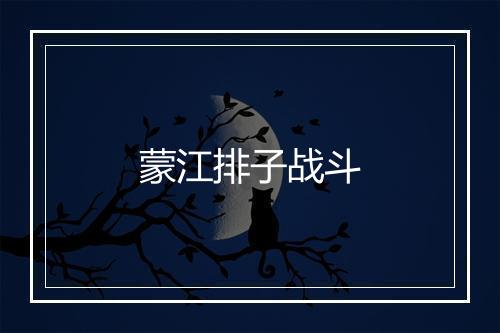 蒙江排子战斗