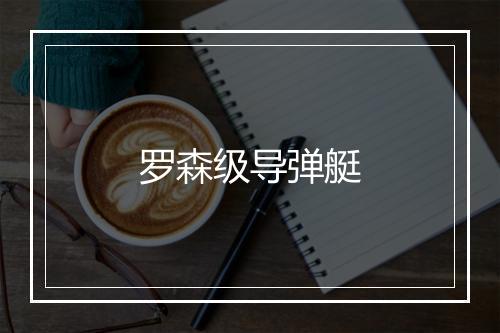 罗森级导弹艇