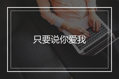 只要说你爱我