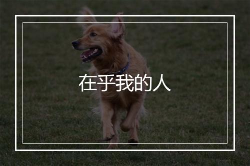 在乎我的人