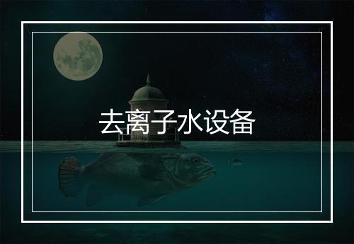 去离子水设备