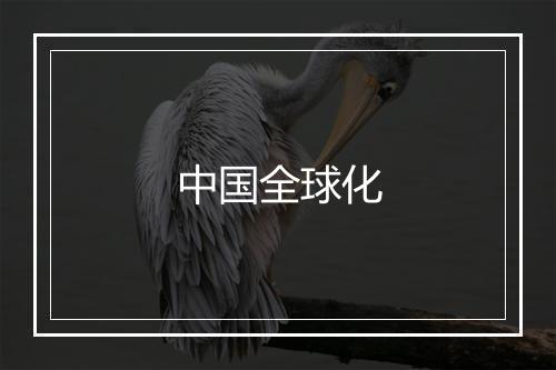 中国全球化