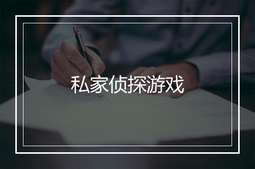 私家侦探游戏