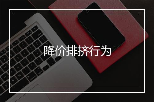 降价排挤行为