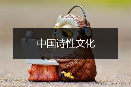 中国诗性文化