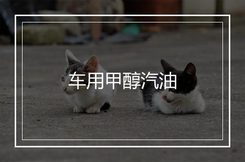 车用甲醇汽油