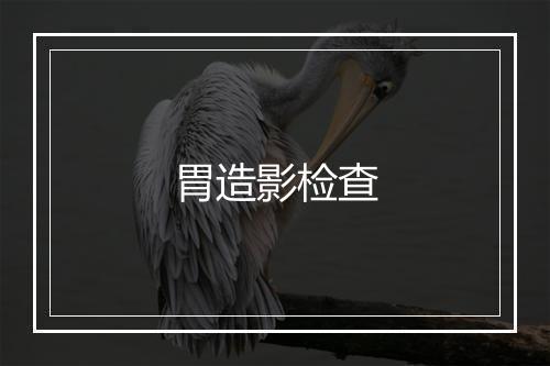 胃造影检查