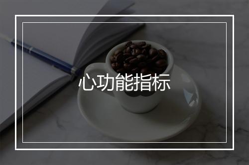 心功能指标