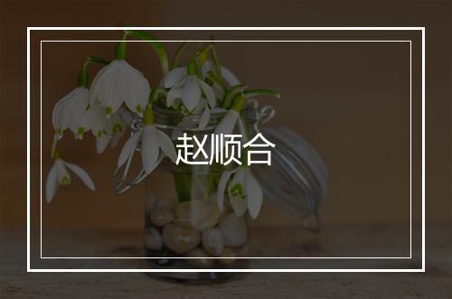 赵顺合