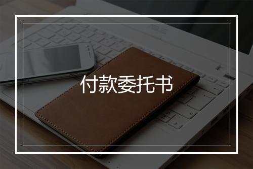 付款委托书