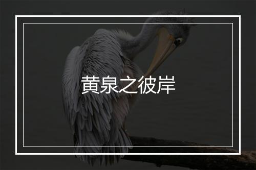 黄泉之彼岸