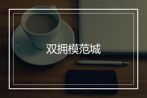 双拥模范城