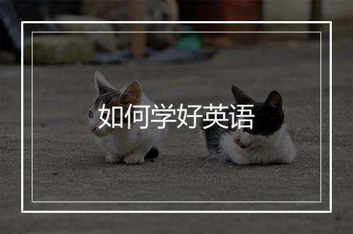 如何学好英语