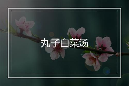 丸子白菜汤