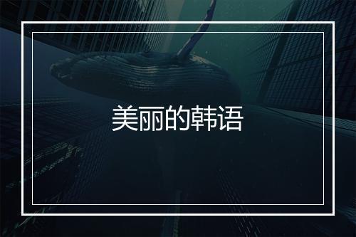 美丽的韩语