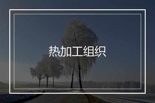 热加工组织