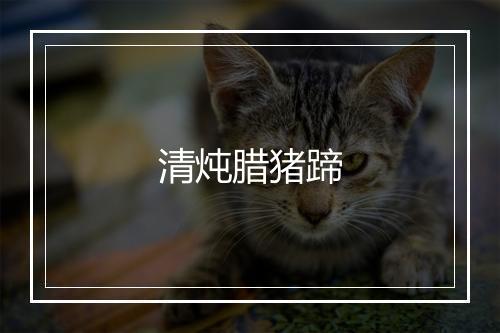 清炖腊猪蹄