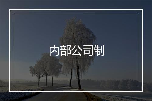 内部公司制