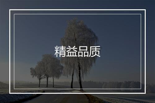 精益品质