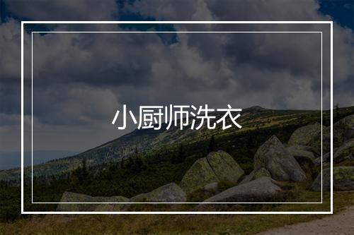 小厨师洗衣