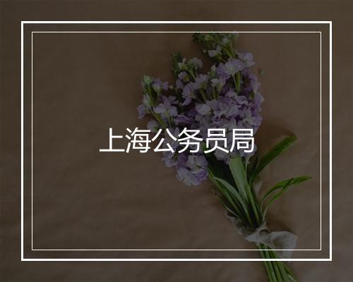 上海公务员局