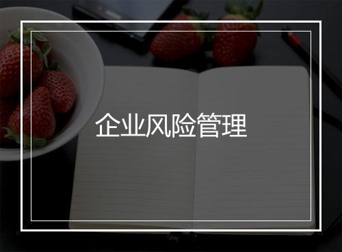 企业风险管理