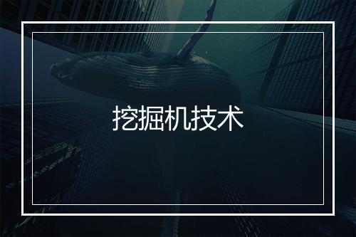 挖掘机技术