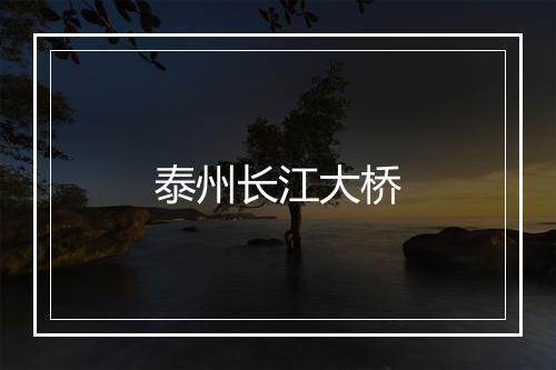 泰州长江大桥