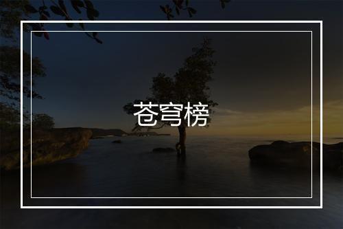 苍穹榜