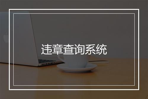 违章查询系统