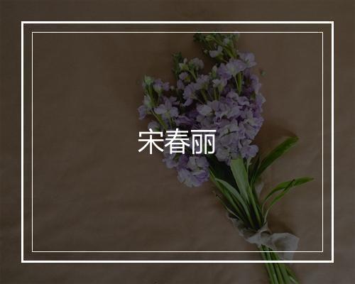 宋春丽