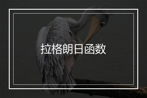 拉格朗日函数