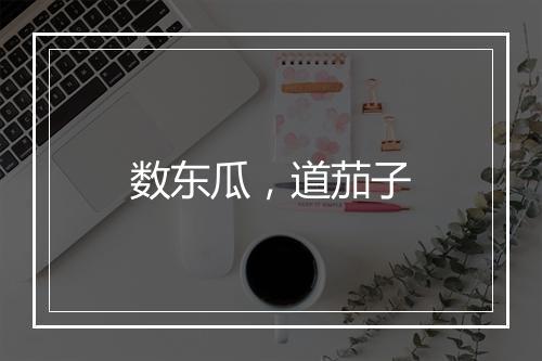 数东瓜，道茄子