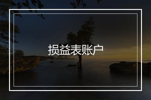 损益表账户