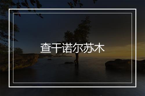 查干诺尔苏木