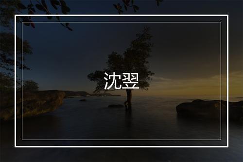 沈翌