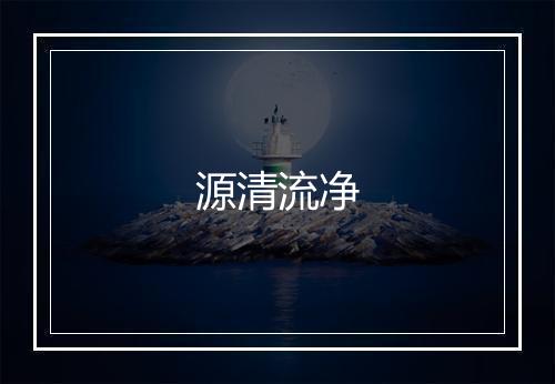 源清流净