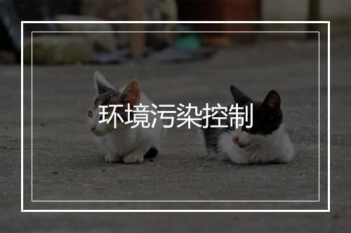 环境污染控制