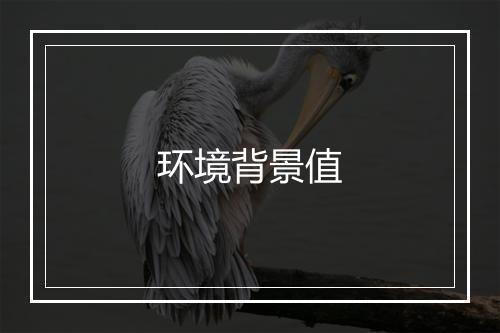 环境背景值