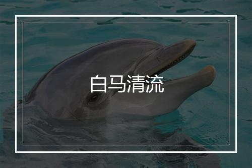 白马清流