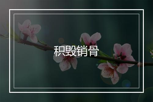 积毁销骨